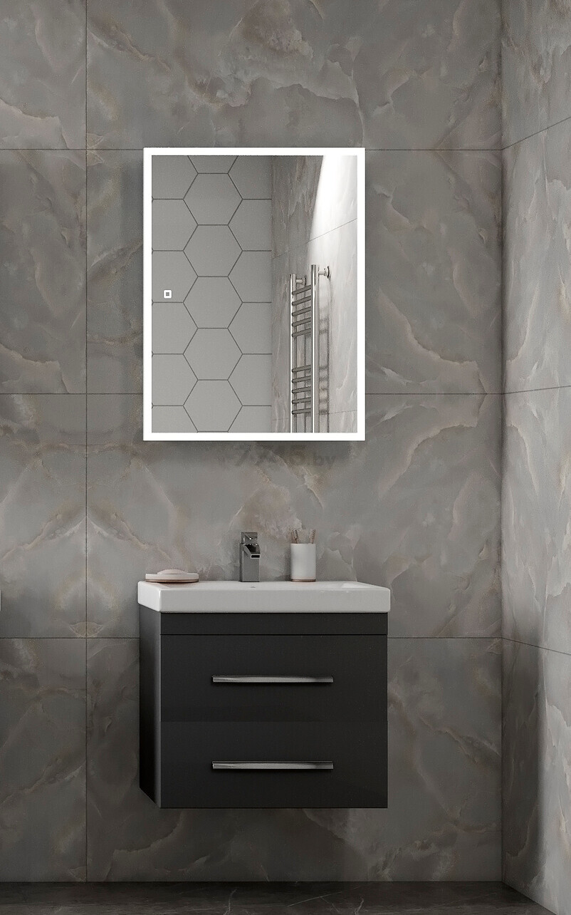 Шкаф с зеркалом для ванной КОНТИНЕНТ Reflex LED 60 (МВК025) - Фото 12